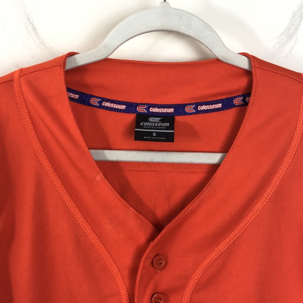 Clemson Tigers Colosseum Baseball Jersey Men's Sz S Orange Purple NCAA - Picture 2 of 16